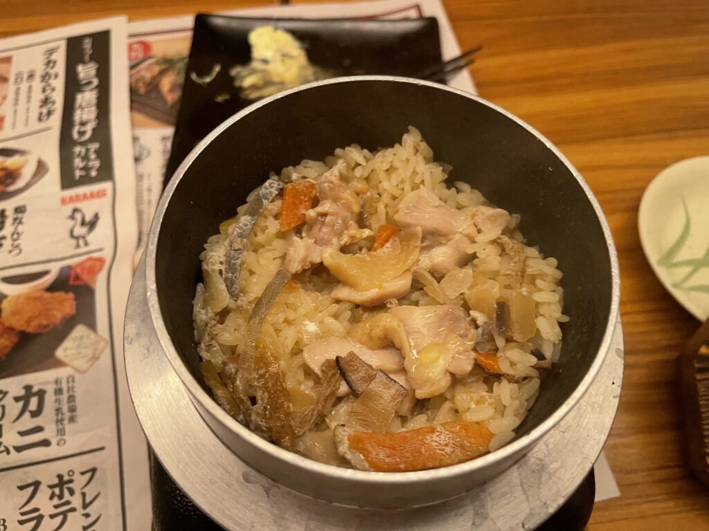 かしわ飯炊き上がり