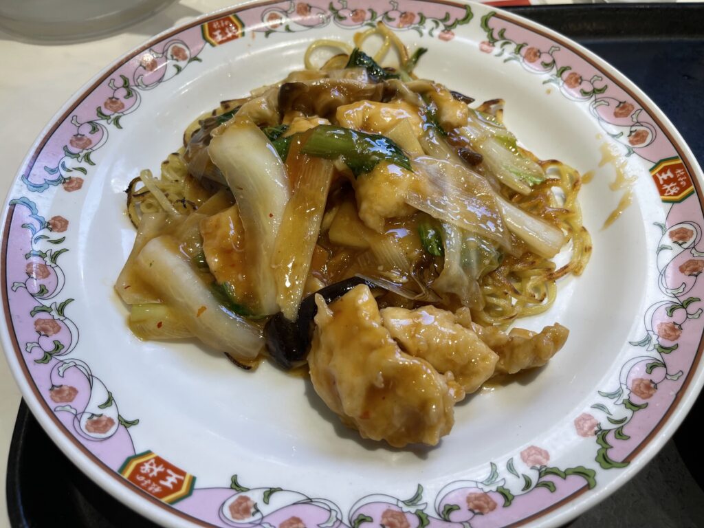 鶏のうま煮あんかけ焼きそば