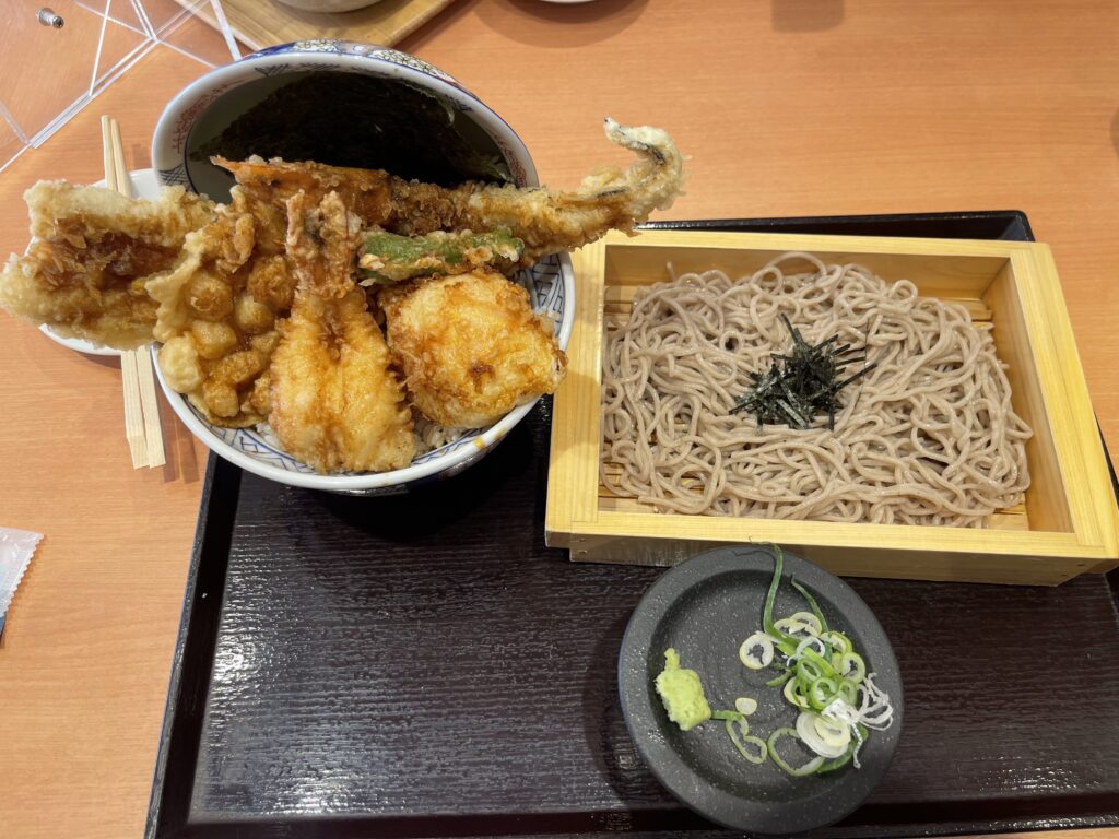 江戸前天丼子そばセット