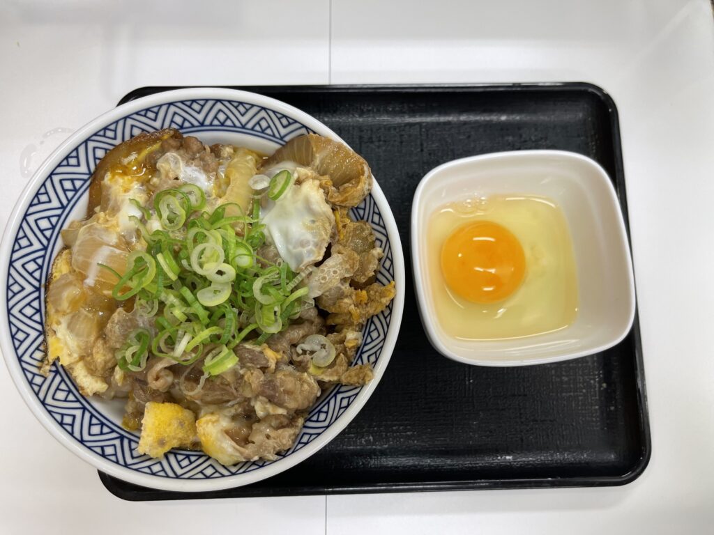 月見牛とじ丼