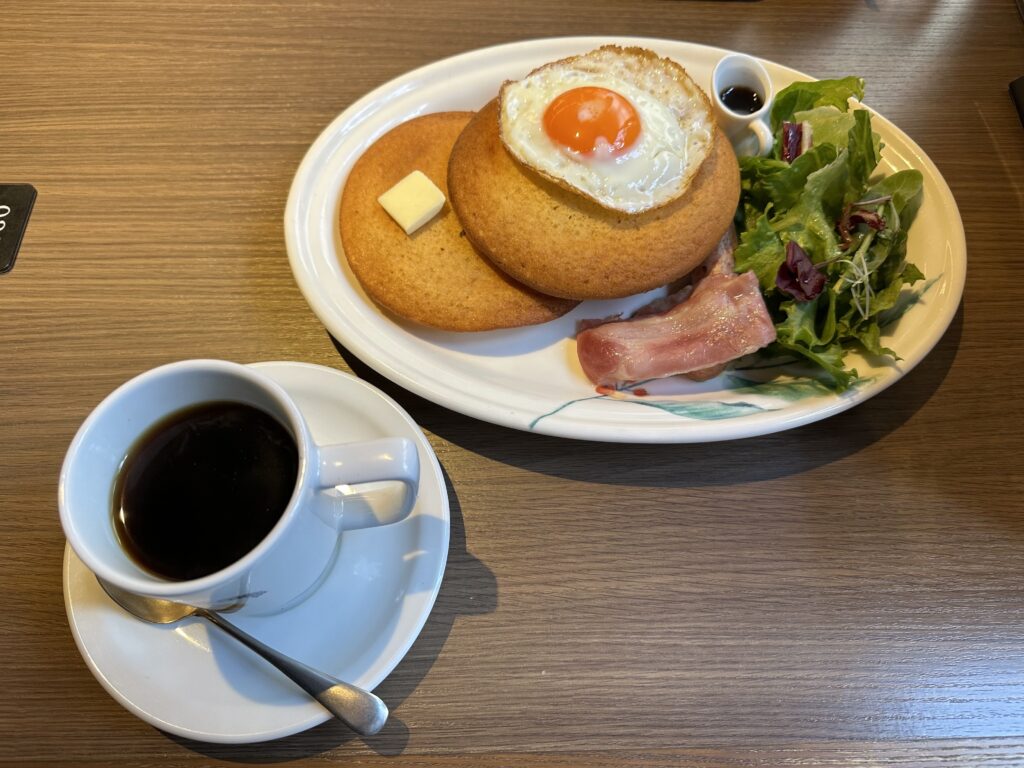 オートミールパンケーキモーニングセット