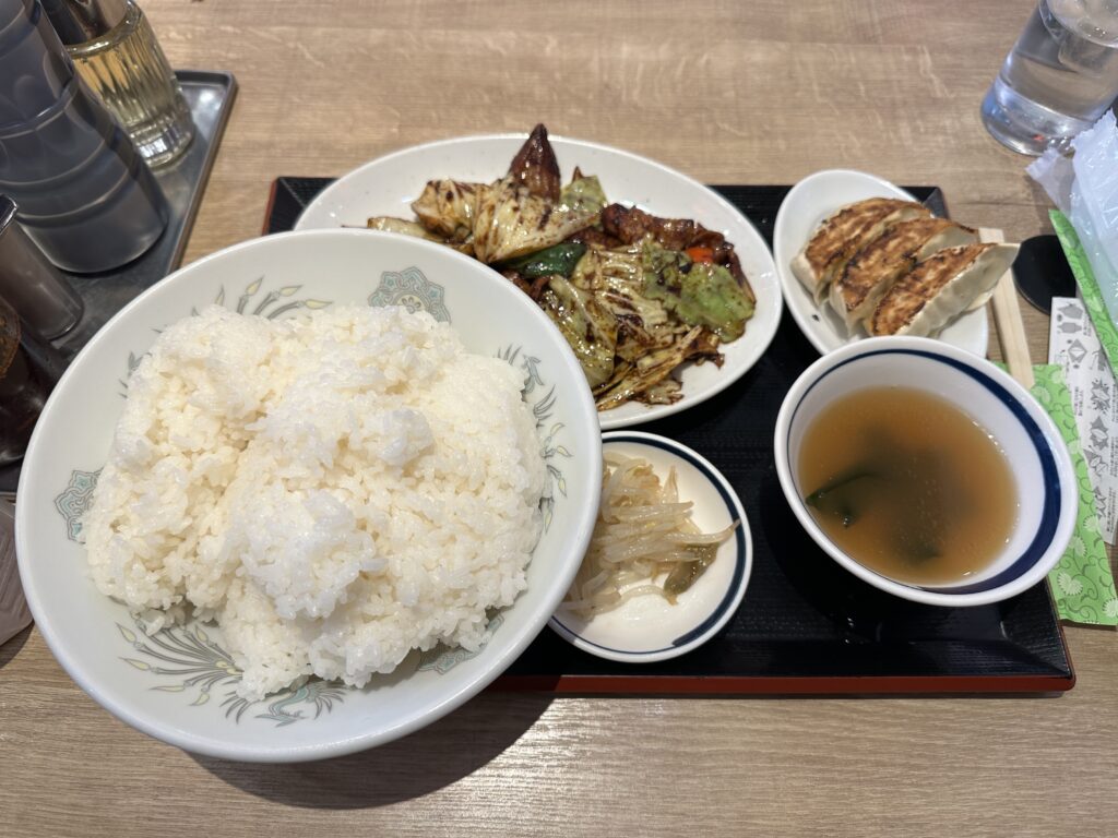 回鍋肉定食ご飯メガ盛り