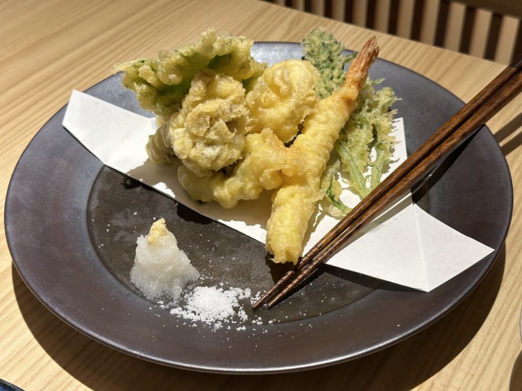 大海老と金華穴子の天麩羅盛り合わせ