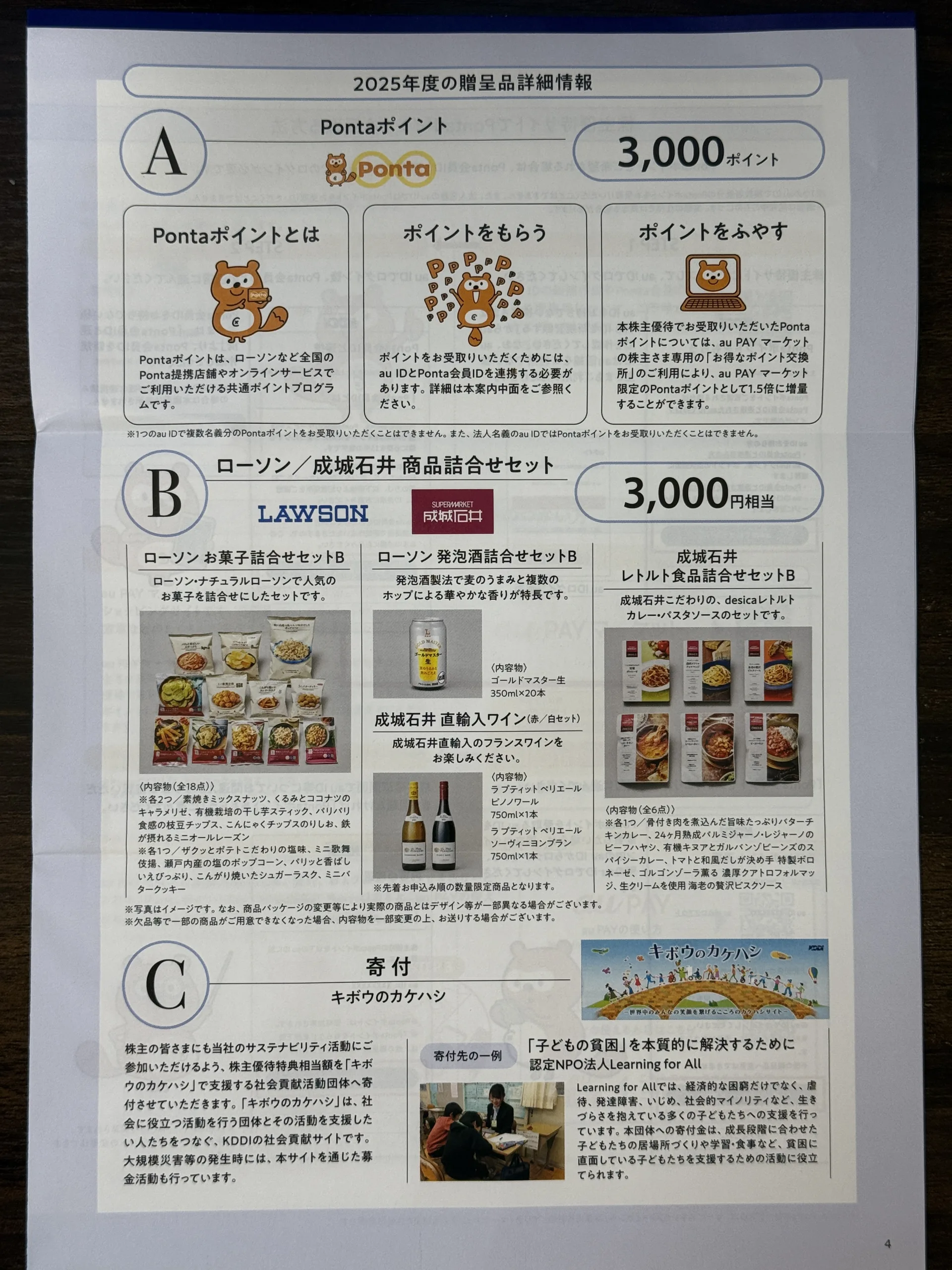 株主優待】KDDI（9433）の優待はPontaポイントや成城石井の商品が