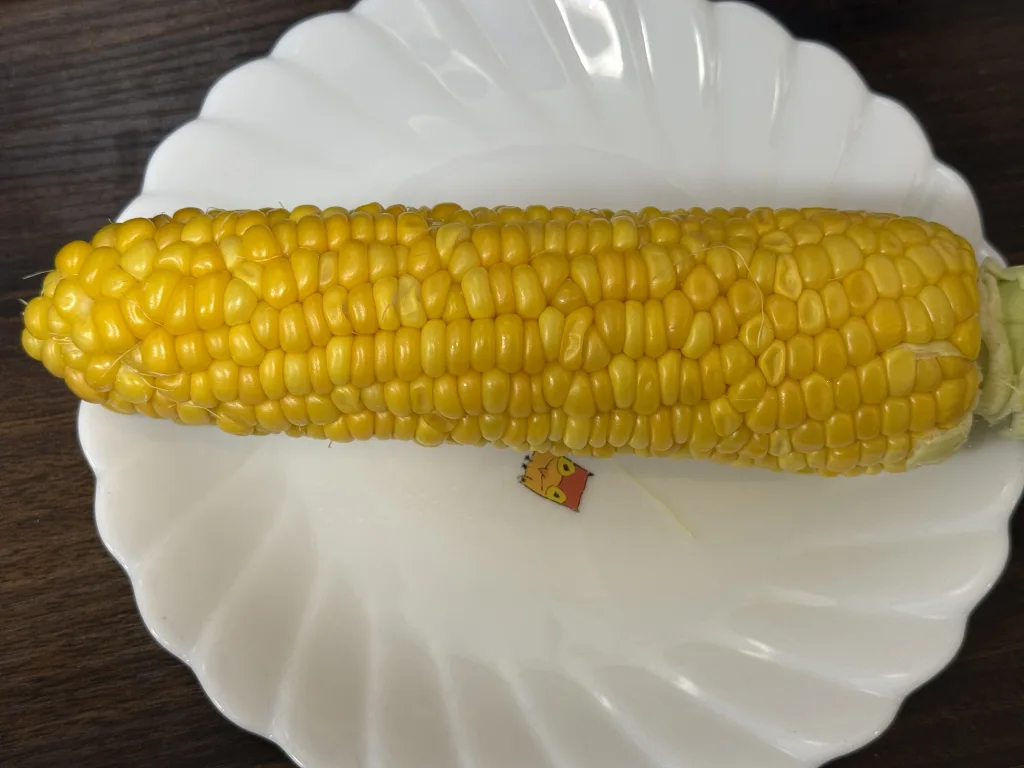 レンチンしたとうもろこし