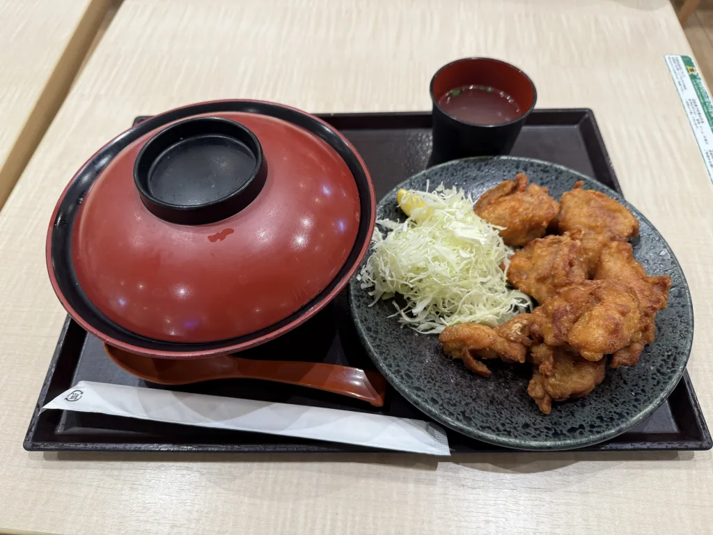 親子丼と唐揚げ