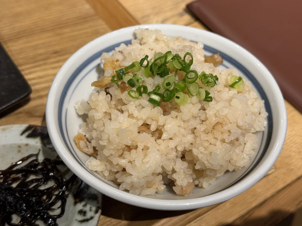 タコと油揚げの炊き込みご飯