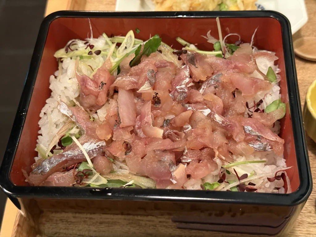 鯵のたたきひつまぶし重