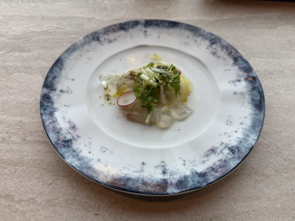 コンポートレモンとホタテ・真鯛のカルパッチョ