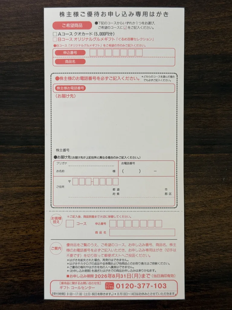 全国保証の申込書
