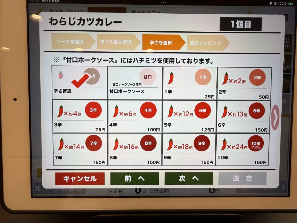 からさの選択