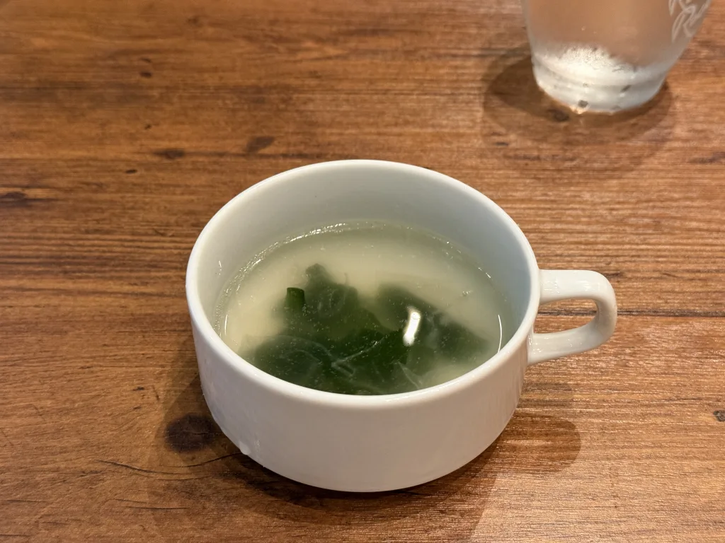 はらみステーキのスープ