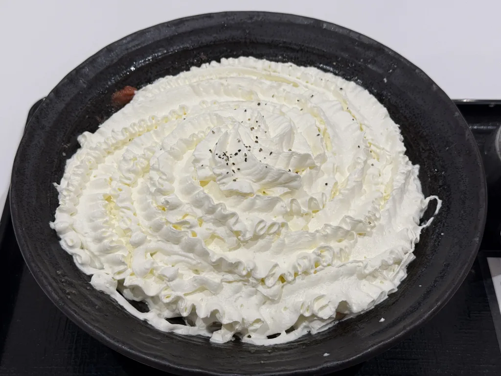 白い明太チーズクリームうどん