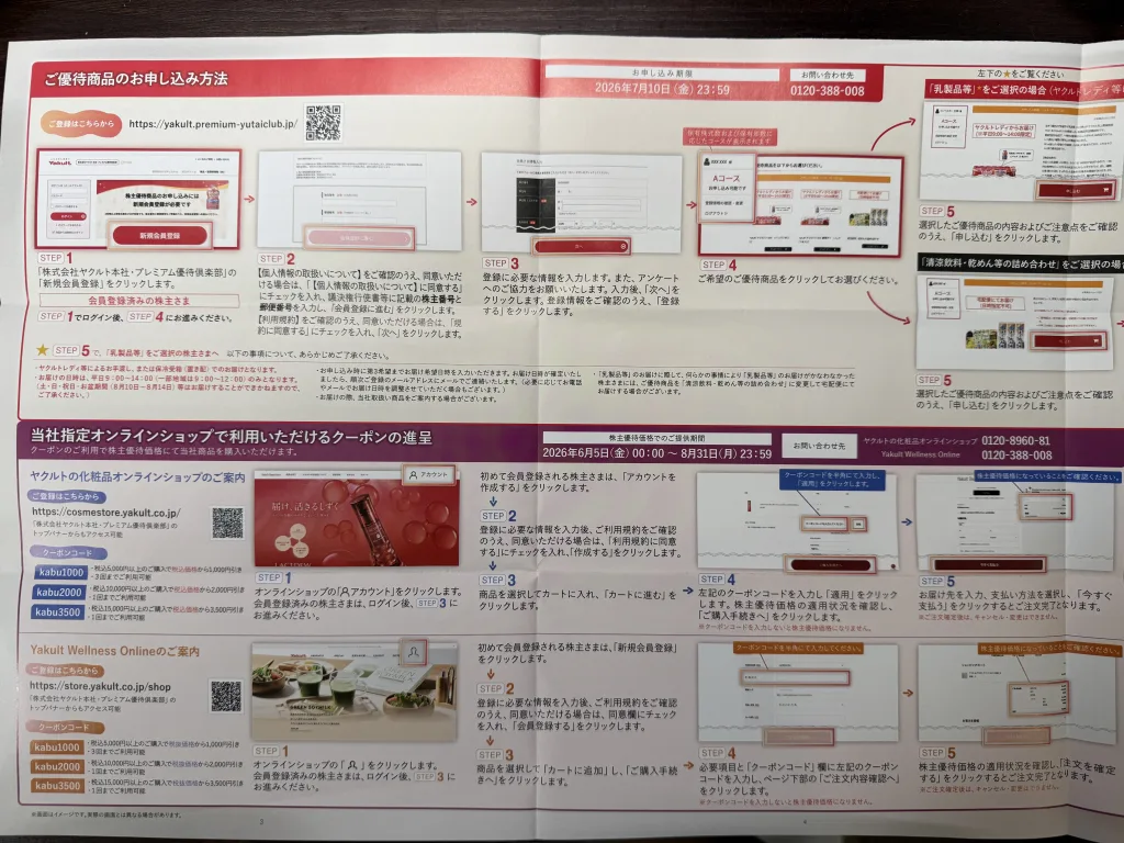 ヤクルトの手続き方法