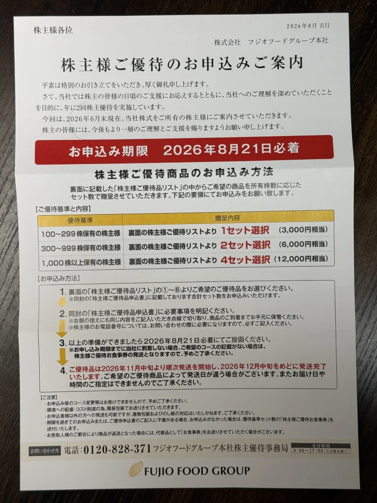株主優待】外食派の強い味方！フジオフードG（2752）で巡る「優待食堂