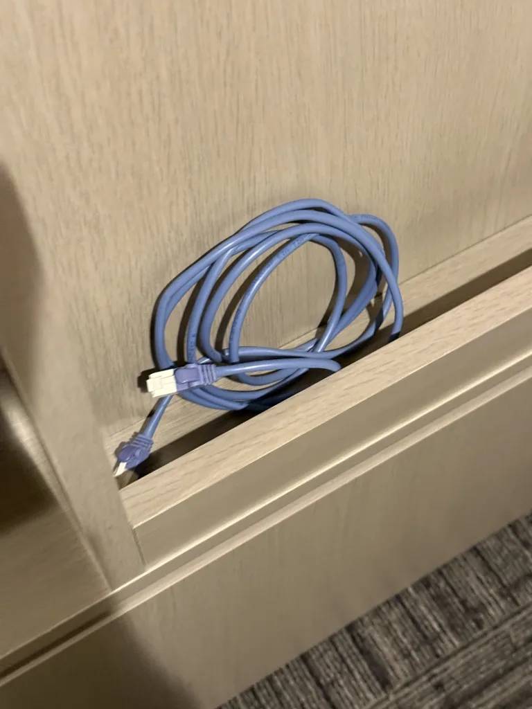 ココネ浅草のLANケーブル