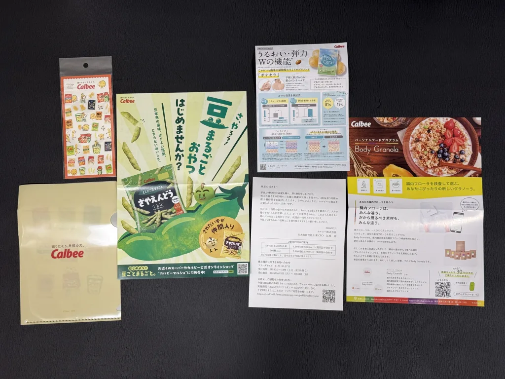 カルビーの書類一式